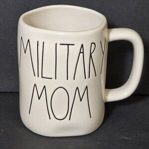 Rae Dunn Artisan Collection MILITARY MOM Mug 5" White Ceramic 20oz
